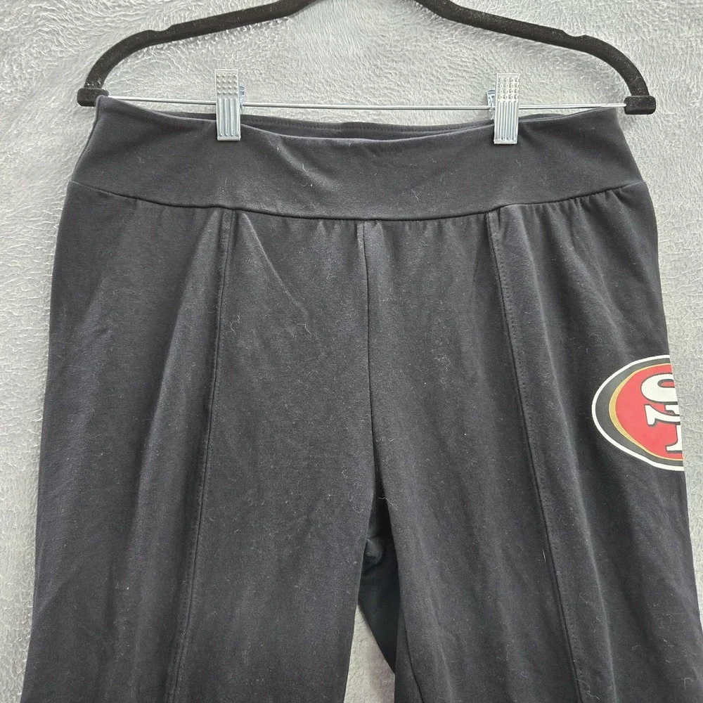 San Francisco 49ers Women Pants L Black NFL Flared Logo‎ Graphic 30